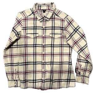 Patagonia Women’s Cream Casual Button Down Shirt Organic Cotton Size 8 Gorpcore